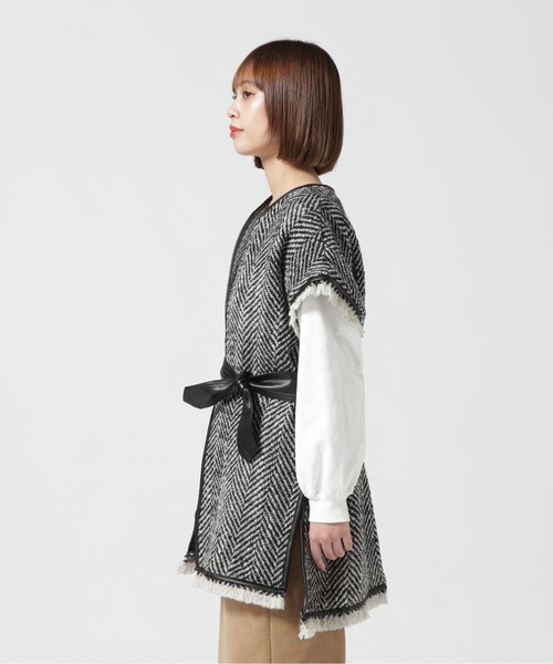 RehersalL（リハーズオール）の「rehersall/リハーズオール/ツイードジレ（その他アウター・レディース・ブラック・F）」の10枚目の写真