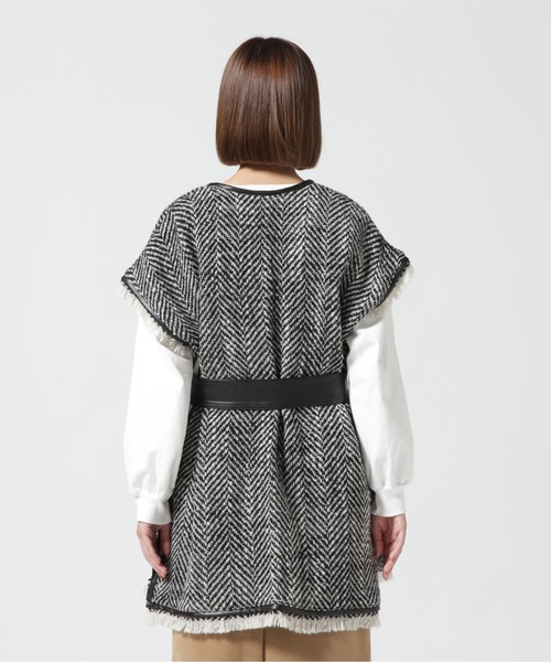 RehersalL（リハーズオール）の「rehersall/リハーズオール/ツイードジレ（その他アウター・レディース・ブラック・F）」の3枚目の写真