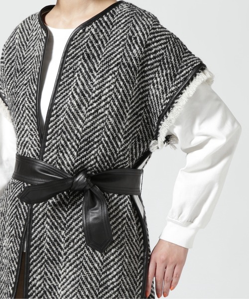 RehersalL（リハーズオール）の「rehersall/リハーズオール/ツイードジレ（その他アウター・レディース・ブラック・F）」の6枚目の写真