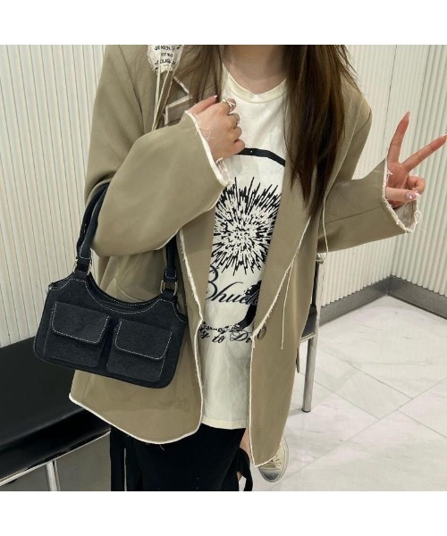 Burner(バーナー)の「【OKUOKU 0909】2ポケット ハンドバッグ oku-bag-679599082973-22(ハンドバッグ・レディース・A・FREE)」の3枚目の写真