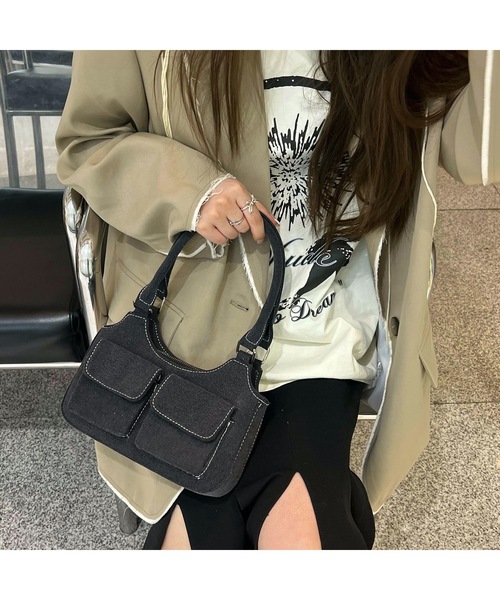 Burner(バーナー)の「【OKUOKU 0909】2ポケット ハンドバッグ oku-bag-679599082973-22(ハンドバッグ・レディース・A・FREE)」の7枚目の写真