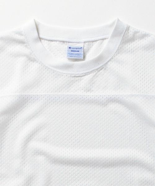 Champion（チャンピオン）の「CHAMPION×BEAMS / 別注 ナイロンメッシュTシャツ （Tシャツ/カットソー・メンズ・ホワイト/ブラック/ネイビー・SMALL/LARGE/MEDIUM）」の9枚目の写真