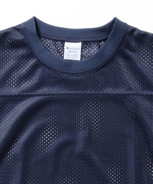 Champion（チャンピオン）の「CHAMPION×BEAMS / 別注 ナイロンメッシュTシャツ （Tシャツ/カットソー・メンズ・ホワイト/ブラック/ネイビー・SMALL/LARGE/MEDIUM）」の11枚目の写真