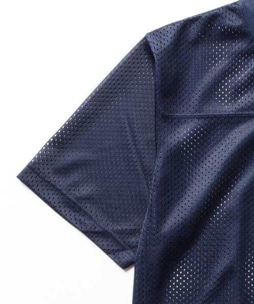 Champion（チャンピオン）の「CHAMPION×BEAMS / 別注 ナイロンメッシュTシャツ （Tシャツ/カットソー・メンズ・ホワイト/ブラック/ネイビー・SMALL/LARGE/MEDIUM）」の12枚目の写真