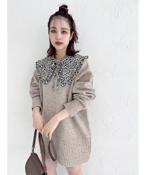 JUMELLE(ジュメロ)の「ネップニット(ニット/セーター・レディース・ベージュ/ネイビー・MEDIUM)」の17枚目の写真