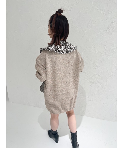 JUMELLE(ジュメロ)の「ネップニット(ニット/セーター・レディース・ベージュ/ネイビー・MEDIUM)」の13枚目の写真