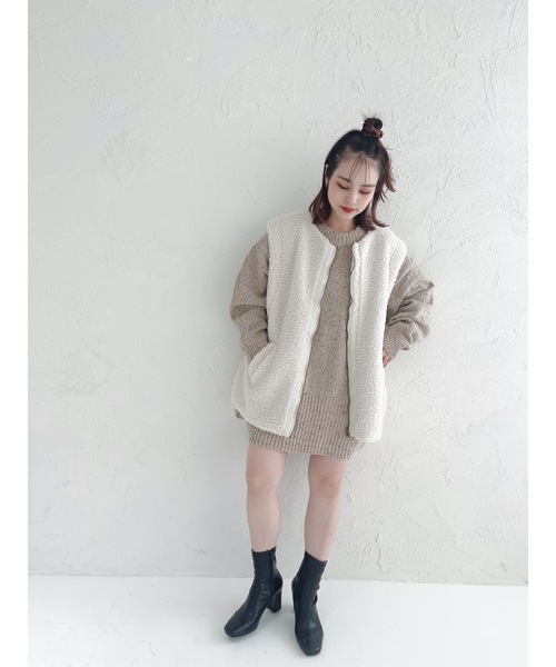 JUMELLE(ジュメロ)の「ネップニット(ニット/セーター・レディース・ベージュ/ネイビー・MEDIUM)」の18枚目の写真