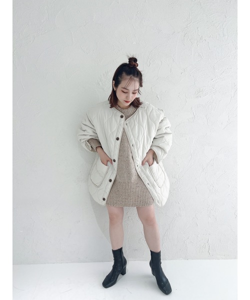 JUMELLE(ジュメロ)の「ネップニット(ニット/セーター・レディース・ベージュ/ネイビー・MEDIUM)」の22枚目の写真