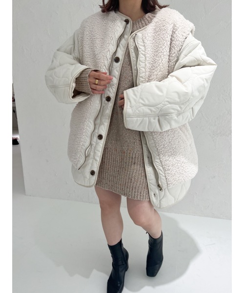 JUMELLE(ジュメロ)の「ネップニット(ニット/セーター・レディース・ベージュ/ネイビー・MEDIUM)」の14枚目の写真