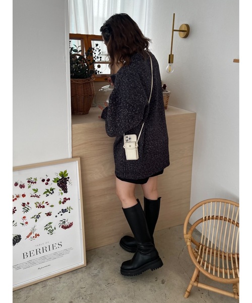 JUMELLE(ジュメロ)の「ネップニット(ニット/セーター・レディース・ベージュ/ネイビー・MEDIUM)」の12枚目の写真