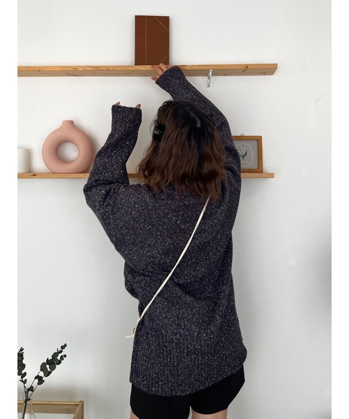 JUMELLE(ジュメロ)の「ネップニット(ニット/セーター・レディース・ベージュ/ネイビー・MEDIUM)」の20枚目の写真