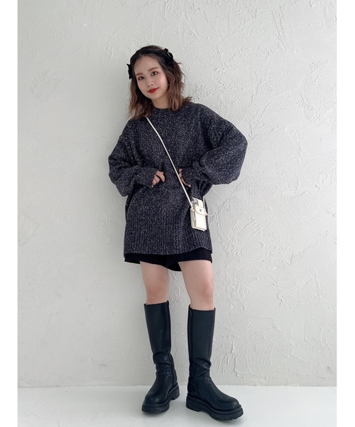 JUMELLE(ジュメロ)の「ネップニット(ニット/セーター・レディース・ベージュ/ネイビー・MEDIUM)」の10枚目の写真