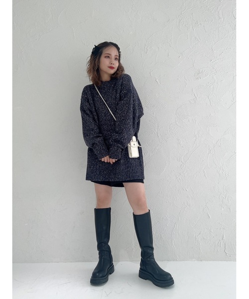 JUMELLE(ジュメロ)の「ネップニット(ニット/セーター・レディース・ベージュ/ネイビー・MEDIUM)」の19枚目の写真