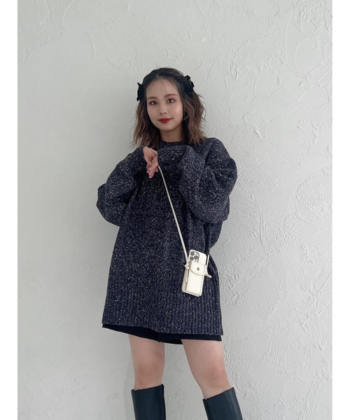 JUMELLE(ジュメロ)の「ネップニット(ニット/セーター・レディース・ベージュ/ネイビー・MEDIUM)」の15枚目の写真