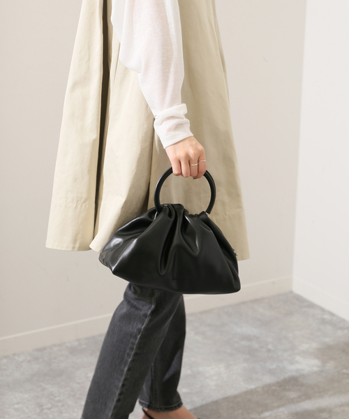 SLOBE IENA(スローブイエナ)の「【ADD CULUMN/アドカラム】 RIN-Mハンドバッグ(ハンドバッグ・レディース・ピンク/ブラック・FREE)」の6枚目の写真