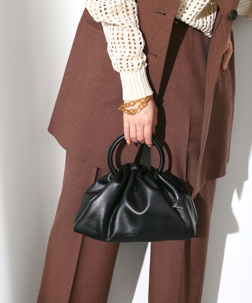 SLOBE IENA(スローブイエナ)の「【ADD CULUMN/アドカラム】 RIN-Mハンドバッグ(ハンドバッグ・レディース・ピンク/ブラック・FREE)」の10枚目の写真