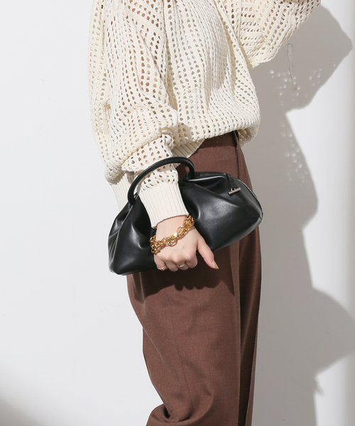 SLOBE IENA(スローブイエナ)の「【ADD CULUMN/アドカラム】 RIN-Mハンドバッグ(ハンドバッグ・レディース・ピンク/ブラック・FREE)」の11枚目の写真