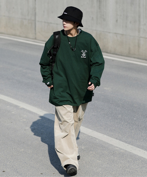 neos(ネオス)の「【neos -addictive design-】ビッグシルエット バックプリント スケート ヘビーウェイト クルーネック ロングスリーブ Tシャツ(Tシャツ/カットソー・メンズ・ブルー/ブラック/グリーン/ホワイト・LARGE/X-LARGE/MEDIUM)」の8枚目の写真