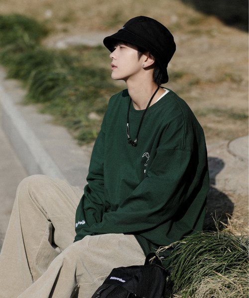 neos(ネオス)の「【neos -addictive design-】ビッグシルエット バックプリント スケート ヘビーウェイト クルーネック ロングスリーブ Tシャツ(Tシャツ/カットソー・メンズ・ブルー/ブラック/グリーン/ホワイト・LARGE/X-LARGE/MEDIUM)」の13枚目の写真