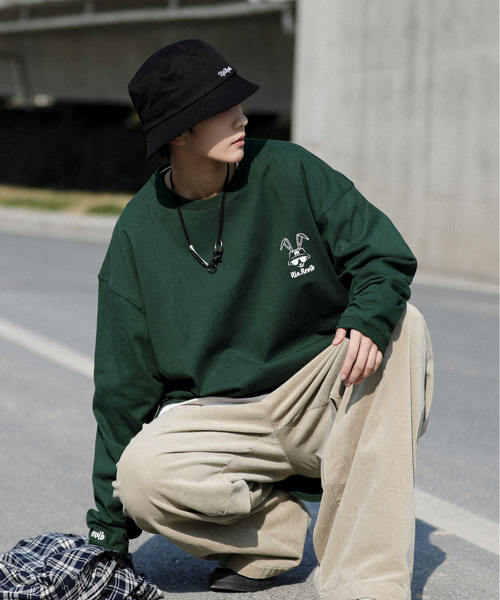 neos(ネオス)の「【neos -addictive design-】ビッグシルエット バックプリント スケート ヘビーウェイト クルーネック ロングスリーブ Tシャツ(Tシャツ/カットソー・メンズ・ブルー/ブラック/グリーン/ホワイト・LARGE/X-LARGE/MEDIUM)」の6枚目の写真