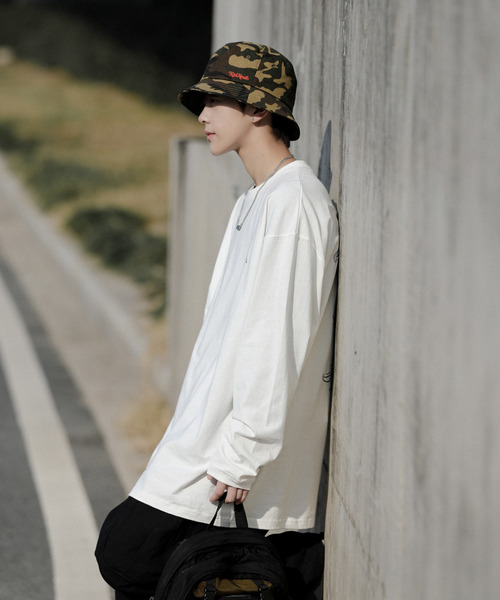 neos(ネオス)の「【neos -addictive design-】ビッグシルエット バックプリント スケート ヘビーウェイト クルーネック ロングスリーブ Tシャツ(Tシャツ/カットソー・メンズ・ブルー/ブラック/グリーン/ホワイト・LARGE/X-LARGE/MEDIUM)」の7枚目の写真