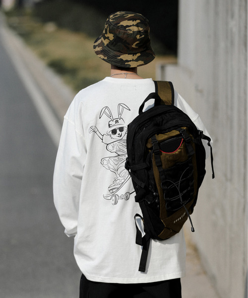 neos(ネオス)の「【neos -addictive design-】ビッグシルエット バックプリント スケート ヘビーウェイト クルーネック ロングスリーブ Tシャツ(Tシャツ/カットソー・メンズ・ブルー/ブラック/グリーン/ホワイト・LARGE/X-LARGE/MEDIUM)」の12枚目の写真