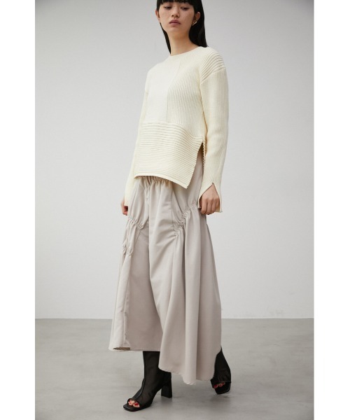 AZUL by moussy(アズールバイマウジー)の「OPEN TOE SHEER SHORT BOOTS/オープントーシアーショートブーツ(ブーツ・レディース・ブラック/ライトベージュ・MEDIUM/LARGE/SMALL/LL)」の11枚目の写真