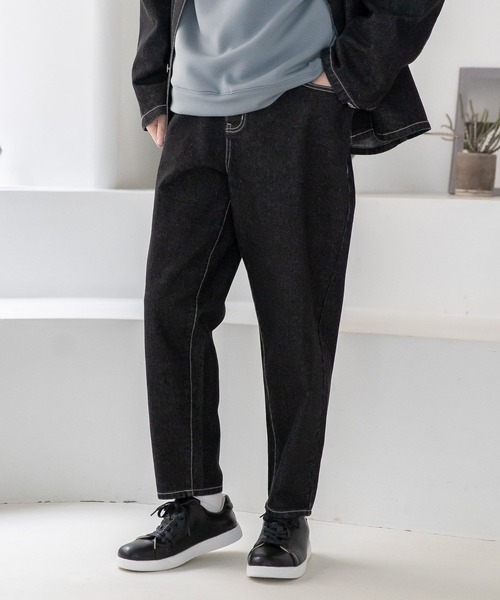 青いのページ LAKOLE（ラコレ）の「デニムワイドパンツ[セットアップ対応