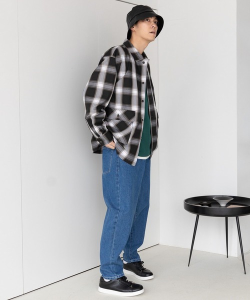 LAKOLE（ラコレ）の「デニムワイドパンツ[セットアップ対応] / 183408（デニムパンツ・メンズ・ブラック/ネイビー/ブルー・MEDIUM/LARGE/SMALL）」の21枚目の写真