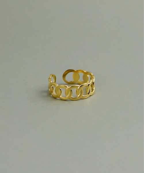 ieLS(イエルズ)の「金属アレルギー対応 「ieLS」ステンレス フリーリング チェーン(リング・メンズ・ゴールド/シルバー・ONE SIZE)」の3枚目の写真