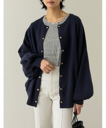 Re:EDIT | [2023S/S COLLECTION]金釦オーバーサイズニットカーディガン(カーディガン/ボレロ)