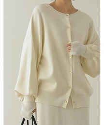Re:EDIT | [2023S/S COLLECTION]金釦オーバーサイズニットカーディガン(カーディガン/ボレロ)