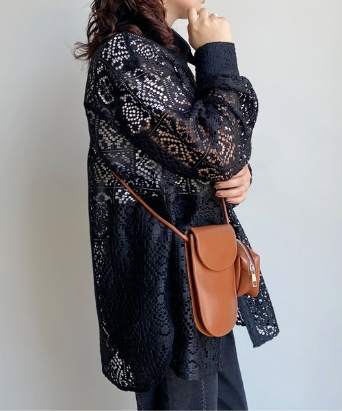 CPCM（シーピーシーエム）の「ブロックレース長袖シャツ（シャツ/ブラウス・レディース・アイボリー/ブルー/オフホワイト/ブラック・FREE）」の18枚目の写真