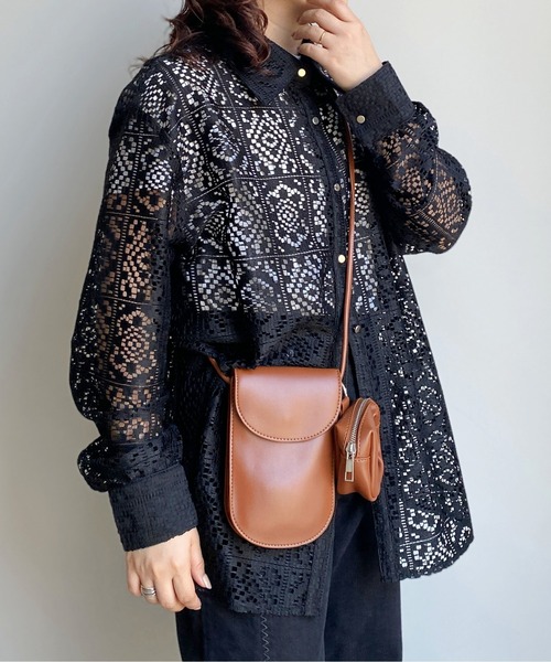 CPCM（シーピーシーエム）の「ブロックレース長袖シャツ（シャツ/ブラウス・レディース・アイボリー/ブルー/オフホワイト/ブラック・FREE）」の19枚目の写真