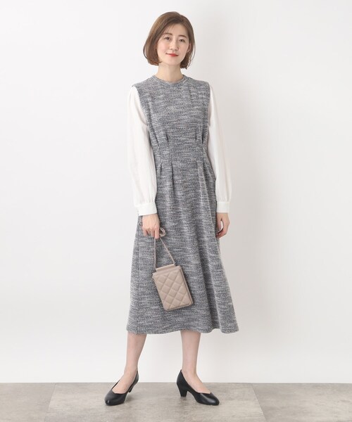 grove(グローブ)の「◆ダイヤキルトマルチショルダー(ショルダーバッグ・レディース・シルバー/ブラック/アイボリー/ライトグレー・00)」の9枚目の写真