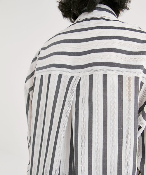 BED J.W. FORD（ベッドフォード）の「【BED j.w. FORD / ベッドフォード】Button-Down Shirts / ボタンダウンシャツ（シャツ/ブラウス・メンズ・ベージュ/ホワイト・0/2/1）」の15枚目の写真