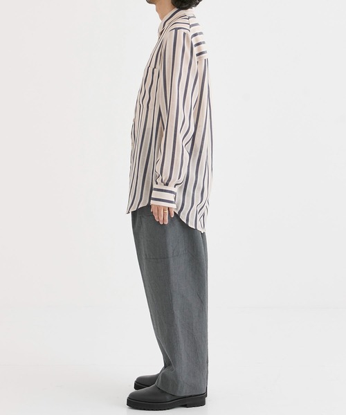 BED J.W. FORD（ベッドフォード）の「【BED j.w. FORD / ベッドフォード】Button-Down Shirts / ボタンダウンシャツ（シャツ/ブラウス・メンズ・ベージュ/ホワイト・0/2/1）」の10枚目の写真