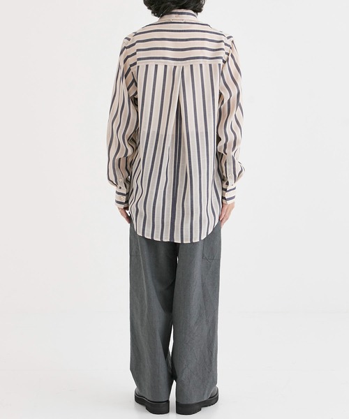 BED J.W. FORD（ベッドフォード）の「【BED j.w. FORD / ベッドフォード】Button-Down Shirts / ボタンダウンシャツ（シャツ/ブラウス・メンズ・ベージュ/ホワイト・0/2/1）」の5枚目の写真