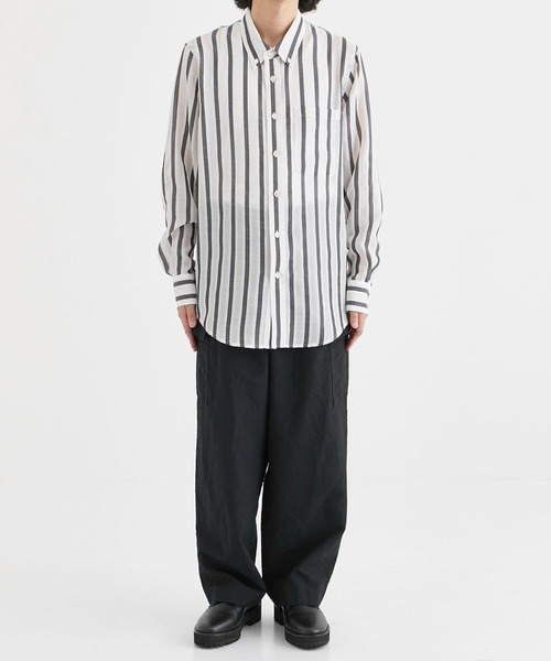 BED J.W. FORD（ベッドフォード）の「【BED j.w. FORD / ベッドフォード】Button-Down Shirts / ボタンダウンシャツ（シャツ/ブラウス・メンズ・ベージュ/ホワイト・0/2/1）」の17枚目の写真