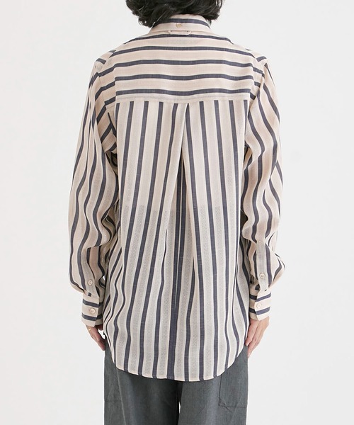 BED J.W. FORD（ベッドフォード）の「【BED j.w. FORD / ベッドフォード】Button-Down Shirts / ボタンダウンシャツ（シャツ/ブラウス・メンズ・ベージュ/ホワイト・0/2/1）」の8枚目の写真