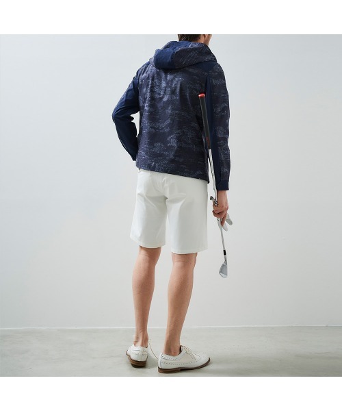 g-stage(ジーステージ)の「g-stgae ストレッチ4WAYストレッチプリーツゴルフショートパンツ(その他パンツ・メンズ・ホワイト/ブラウン・50/48/46)」の4枚目の写真