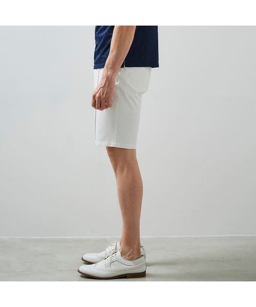g-stage(ジーステージ)の「g-stgae ストレッチ4WAYストレッチプリーツゴルフショートパンツ(その他パンツ・メンズ・ホワイト/ブラウン・50/48/46)」の6枚目の写真
