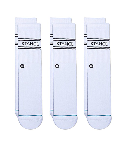 STANCE(スタンス)の「STANCE SOCKS/スタンスソックス BASIC 3PACK CREW(ソックス/靴下・メンズ・ホワイト/ブラック/マルチ/ネイビー/ゴールド/オリーブ・FREE)」の2枚目の写真