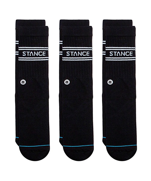 STANCE(スタンス)の「STANCE SOCKS/スタンスソックス BASIC 3PACK CREW(ソックス/靴下・メンズ・ホワイト/ブラック/マルチ/ネイビー/ゴールド/オリーブ・FREE)」の1枚目の写真