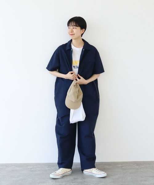 PAR ICI（パーリッシィ）の「コットンリネンカルゼ オールインワン