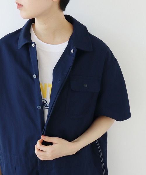 PAR ICI（パーリッシィ）の「コットンリネンカルゼ オールインワン（つなぎ/オールインワン・レディース・ネイビー/ブラウン・FREE）」の12枚目の写真