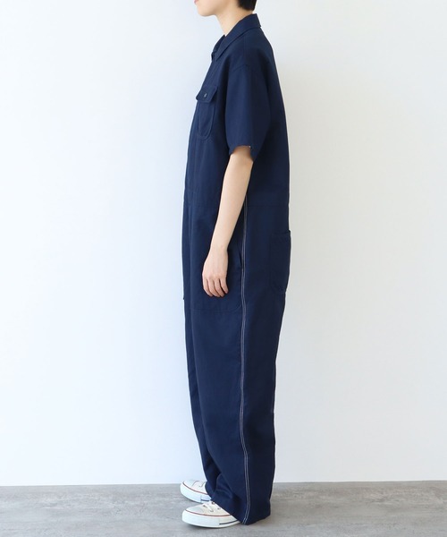 PAR ICI（パーリッシィ）の「コットンリネンカルゼ オールインワン（つなぎ/オールインワン・レディース・ネイビー/ブラウン・FREE）」の14枚目の写真