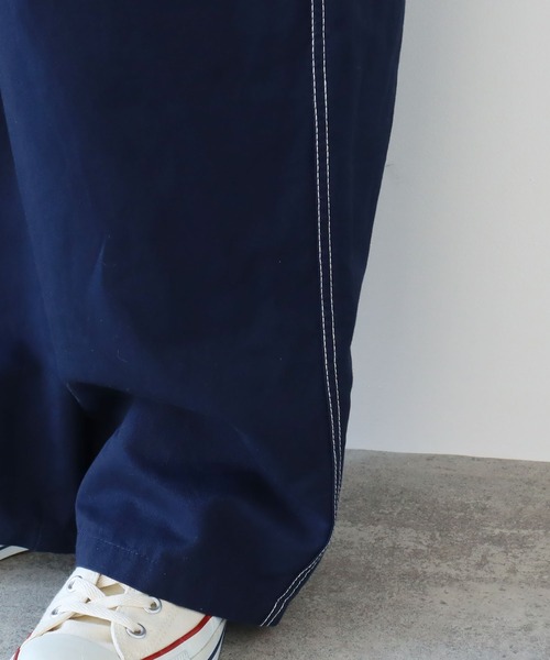 PAR ICI（パーリッシィ）の「コットンリネンカルゼ オールインワン（つなぎ/オールインワン・レディース・ネイビー/ブラウン・FREE）」の21枚目の写真