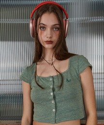 outxo（アウトエクソ）の「A'GEM/9 × .kom『OUTXO/アウトエクソ』may buttonup top/ボタンアップトップ（Tシャツ/カットソー）」