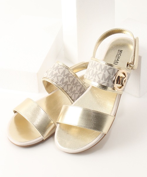 MICHAEL KORS(マイケルコース)の「【MICHAEL KORS/マイケルコース】SYDNEY KENZIE/シドニーケンジー/ベルクロサンダル(サンダル・レディース・ブラウン/ブラック/ベージュ系その他/ホワイト×シルバー・5/4)」の8枚目の写真